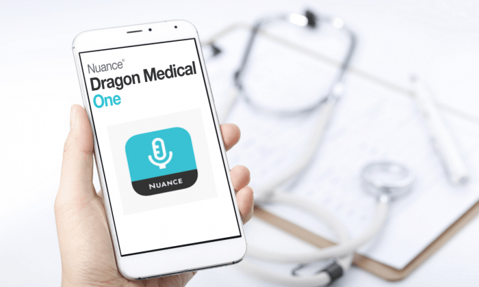 Nuance Dragon Medical One medical speech recognition.
