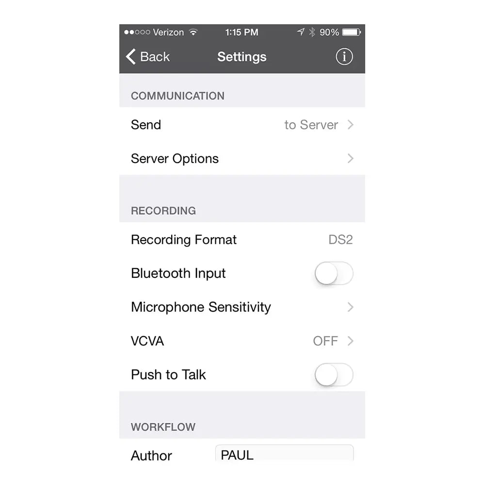 Olympus Dictation App for iPhone and Android