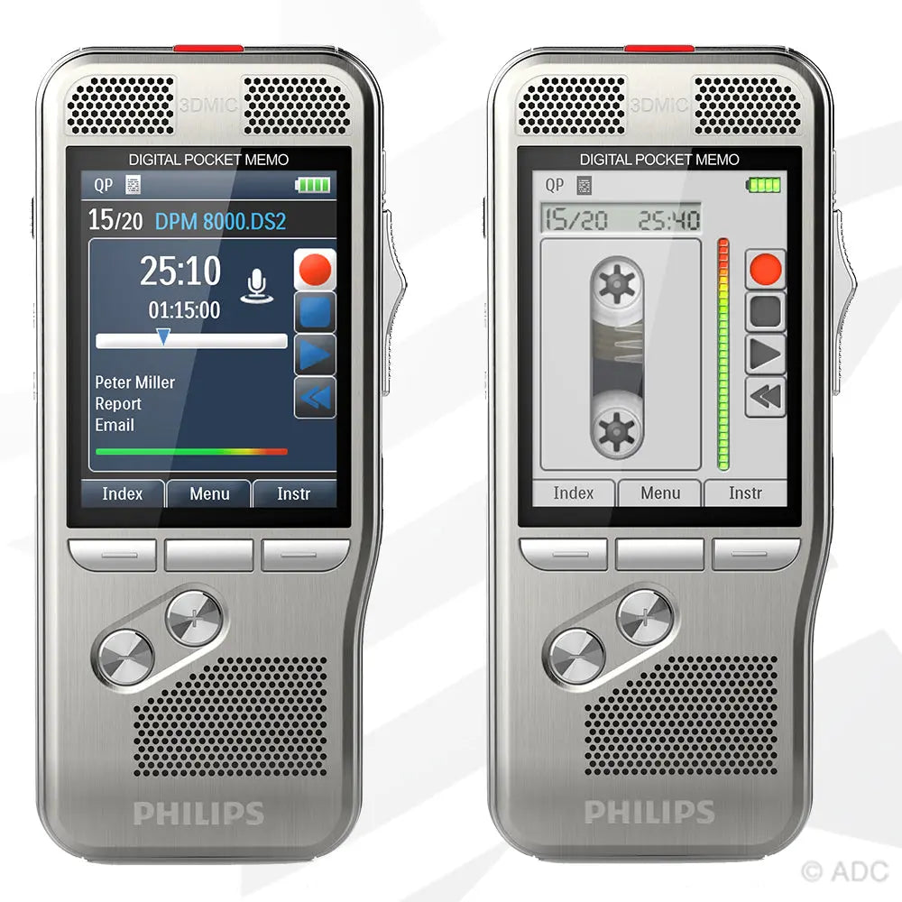 Philips completed dictation and transcription kit on white background