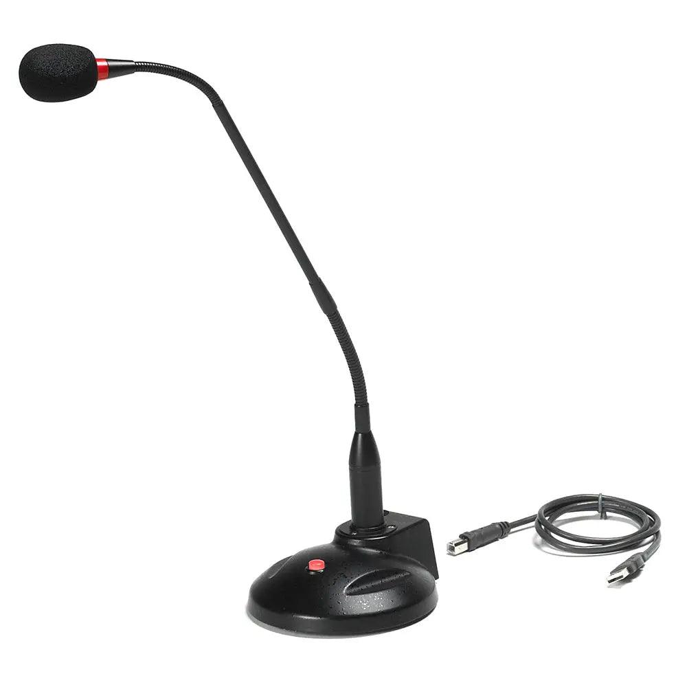 Gooseneck USB Microphone for dictation and recording - VEC GN1 - American Dictation