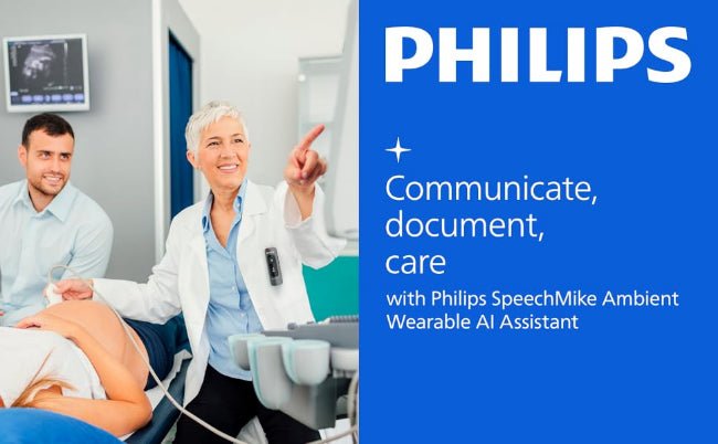 Philips SpeechMike Ambient PSM5000/00 Wearable AI Assistant | AI Dictation Microphone for Healthcare - American Dictation