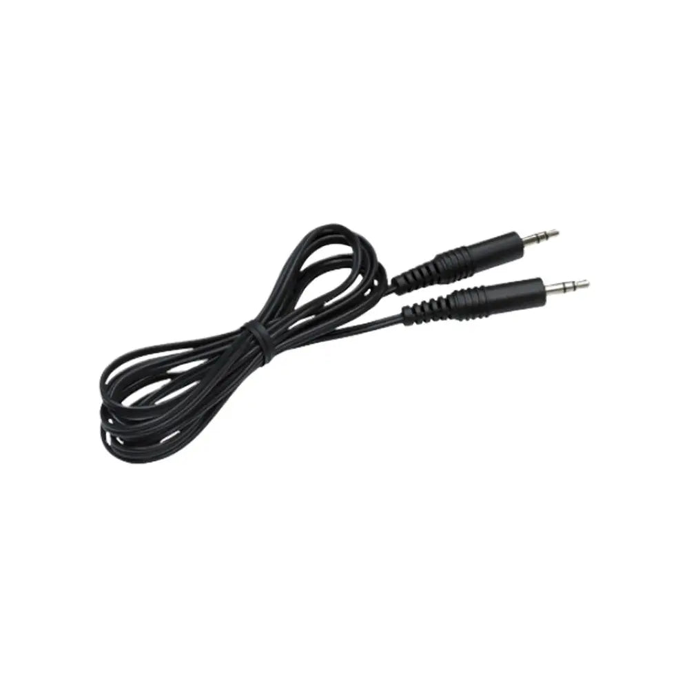 a black cord with two wires attached to it