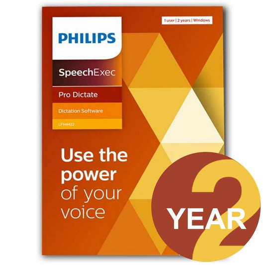 Philips dictation software package on a white background