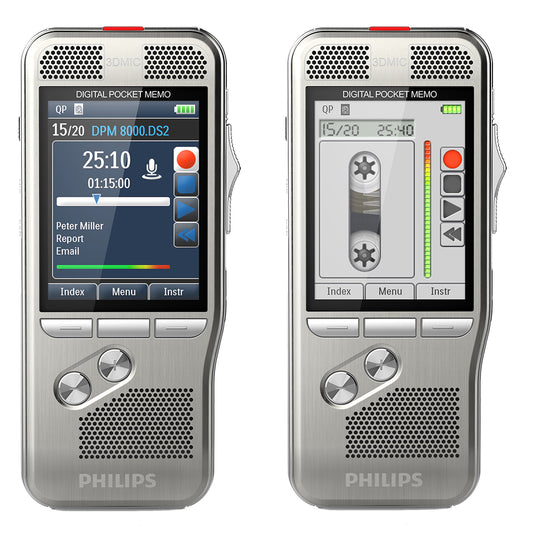 Philips DPM8000 Dictation Recorder with 2 year license Speech Exec Pro Software