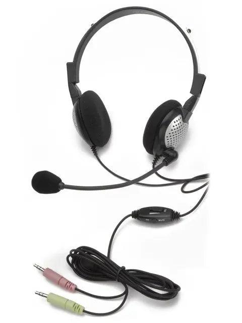 Andrea NC - 185VM On - Ear Voice / Mute Stereo Headset - American Dictation