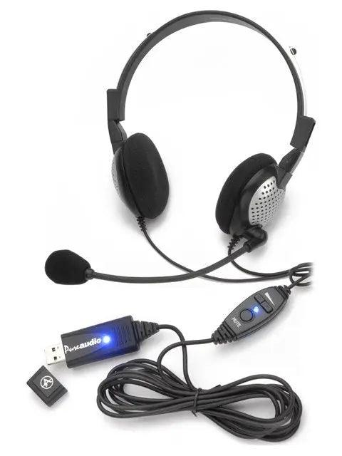 Andrea NC185VMU NC - 185VMU On - ear USB PC Stereo Headset - American Dictation