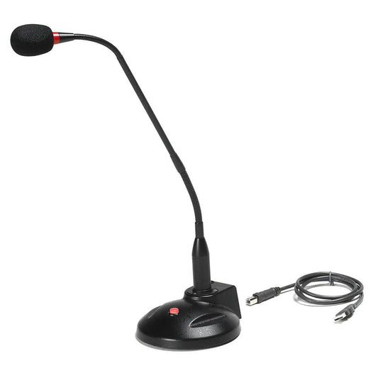 Gooseneck USB Microphone for dictation and recording - VEC GN1 - American Dictation