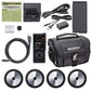 a set of electronics including a charger, charger, and other accessories