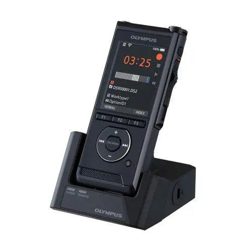 a black mp3 player sitting on top of a stand