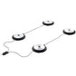 a pair of black and white speakers on a white background