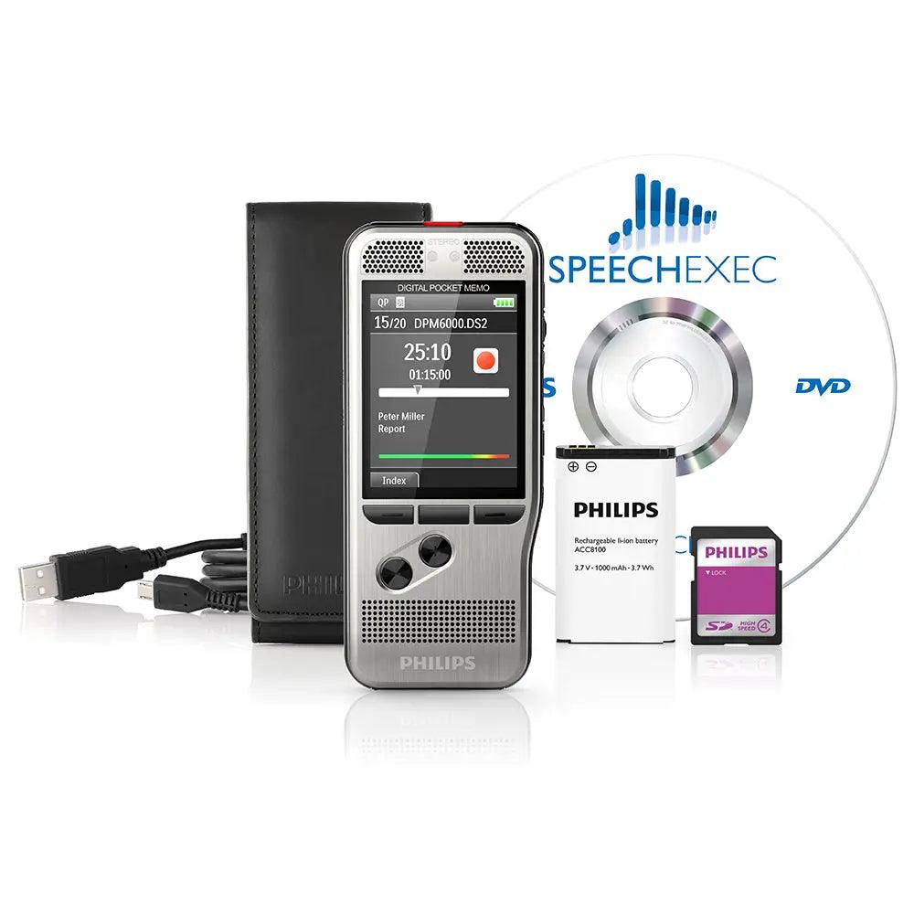 Philips DPM - 6000 Dictation Recorder with Superior Audio Quality & Workflow Software - American Dictation