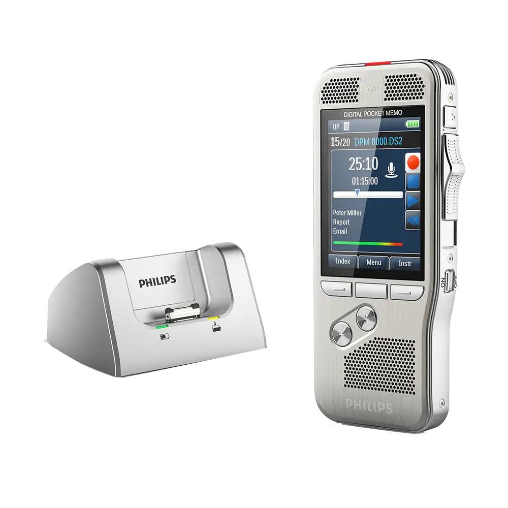 Philips DPM8000 Dictation Recorder with 2 year license Speech Exec Pro Software - American Dictation