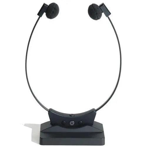 SP-350BT wireless transcription headset on a white background