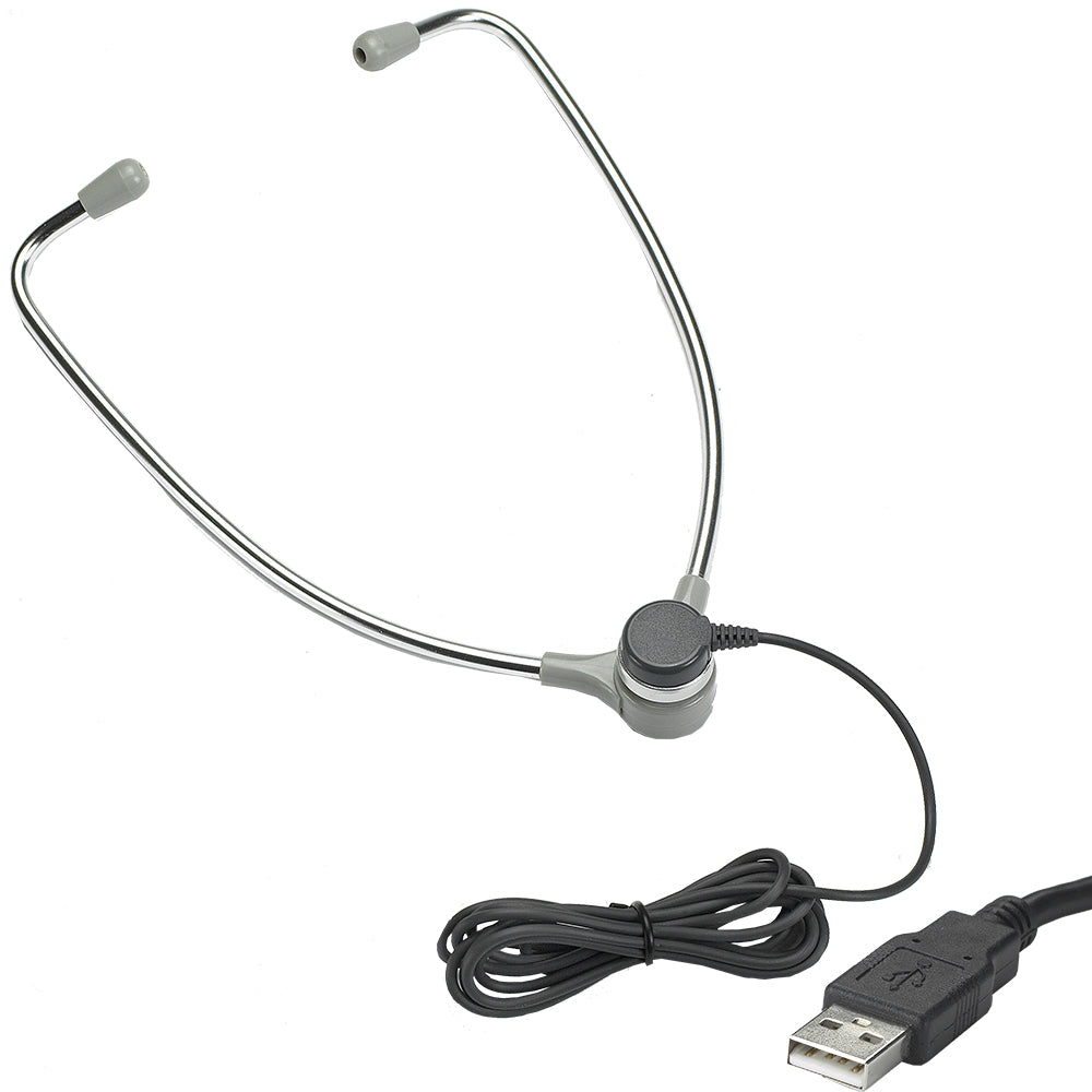 Aluminum Stethoscope USB Transcription Headset - AL60-USB